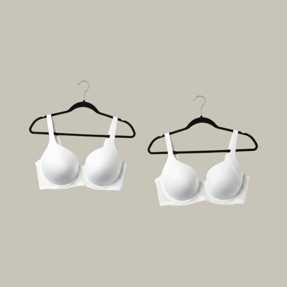 Vanity Fair Beauty Back Bra Bundle! Womens 44C White Underwire Smoothing 71380